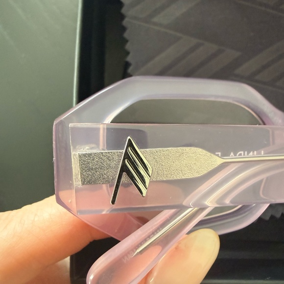 THE ATTICO X Linda Farrow Irene Sunglasses in Pink/PurpleSilver With Case main image 7